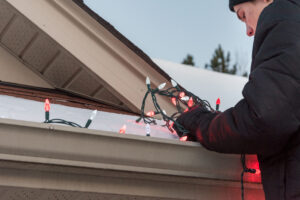 holiday lights in roof